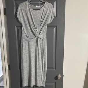 Heather Gray Knot-Front Dress